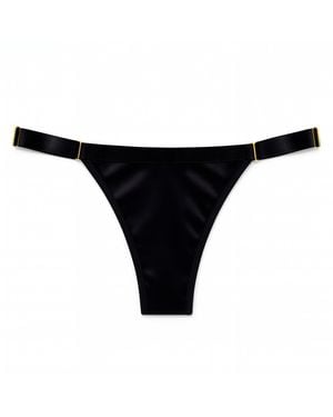 Zelf Intimates Stella Thong Recycled - Black