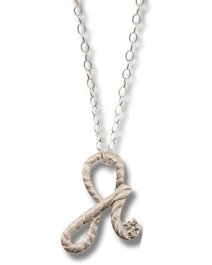 Claire Hill Designs Fearless Shorthand Charm Necklace - Metallic