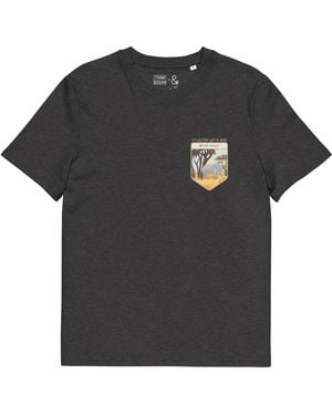 Anchor and Crew Heather Think Ocean Elephant Love The Planet Organic Cotton T-Shirt - Black