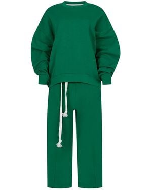 Clothes by Locker Room Oversized Sweat Set With Open Back - Green