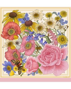 Emily Carter The Rose & Bluebell Silk Neckerchief - Pink