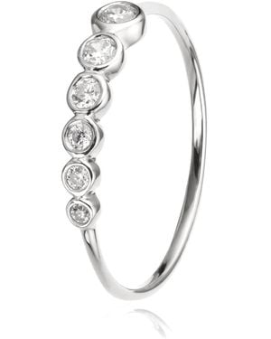 Lily & Roo Graduated Diamond Style Stacking Ring - Metallic