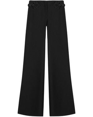 Nocturne Button Accessory Flare Trousers - Black
