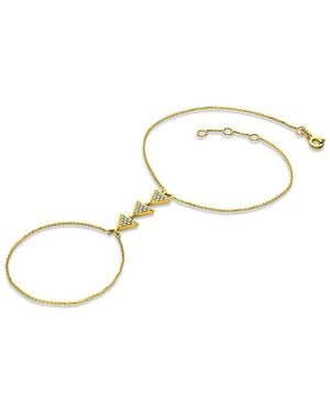 Genevieve Collection 18K Arrow Shape 2 Way Diamond Bracelet - Metallic
