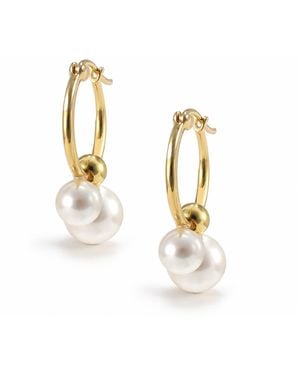 Hye Jane Jewelry Pearl Bubble Hoop Earring - Metallic