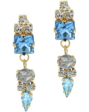 Otazu Neutrals Satin Earrings - Blue