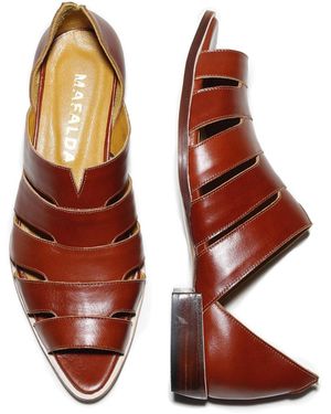 Mafalda Gisele Terracotta Sandals - Brown