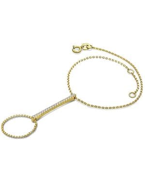 Genevieve Collection 18K Diamond Bar 2 Way Diamond Bracelet - Metallic
