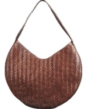 Rimini Hand Woven Leather Bag 'Susanna' - Brown