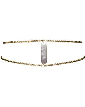 Marquise Swim Necklace - White