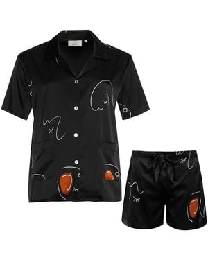 NOT JUST PAJAMA The Dream Short Pyjamas Set - Black