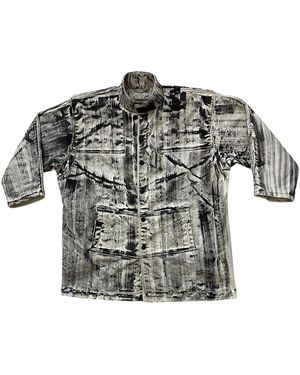 Zasta Studio Color Palette Raw Denim Oversized Jacket B Three - Gray