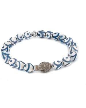 Ebru Jewelry Buddha Spirit Nepal Bead Bracelet - Blue