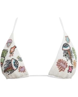 Oceanus Jellyfish Bikini Top - Metallic