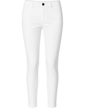 Conquista Neutrals Long Fitted Gabardine Trousers - White