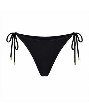 Plivati Stevie String Tie-Up Bikini Bottoms - Black