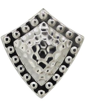 Vickisarge Hammered Shield Pin - Black