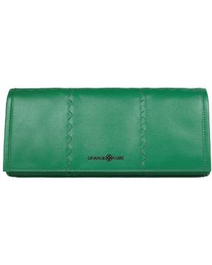 Orange Cube Mosaic Shoulder Bag - Green