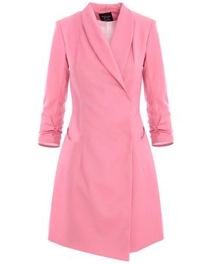 AVENUE No.29 Asymmetric Tailored Blazer Dress - Pink