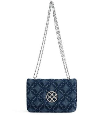 Orange Cube Mosaic Urban Crossbody Bag - Blue