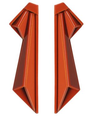 Gissa Bicalho Handmade Acrylic Earring Stalactite Cinnamon - Orange