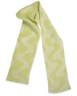 Ccy Currency Wavey Mohair Scarf - Green