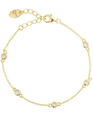 Beyjou Mini Gem Chain Bracelet - Metallic