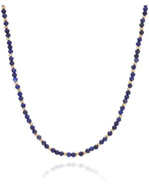 Nellou Jewellery Jewel Bead September Birthstone Necklace Plated Sterling - Metallic