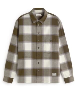 Thinking Mu Theo Checkered Overshirt - Green