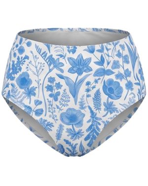 Lime Ricki Swimwear Botany High-Waist Bottom - Blue