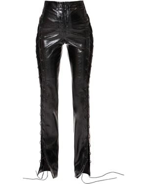 AGGI by HALEWSKI Jo Rich Vegan Leather Trousers - Black