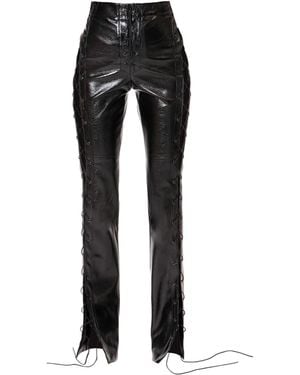 AGGI by HALEWSKI Jo Rich Vegan Leather Pants - Black