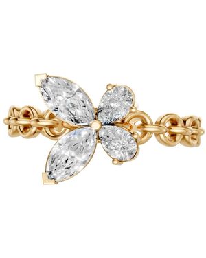 Aya Fine Jewelry 0.65 Ctw Butterfly Lab Diamond Ring - Metallic