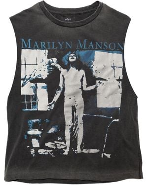 Other Marilyn Manson Angel With The Scabbed Wings Vintage Tank - Black