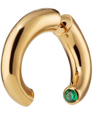 Scream Pretty Sparkle Single Split Hoop Earring With Stone - Metallic