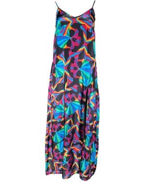 Any Old Iron Skull Long Dress - Blue