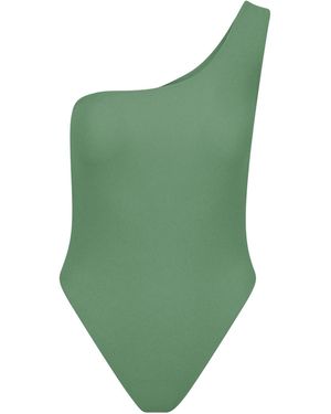 Blake Swimwear Wave One Shoulder Swimsuit - Green
