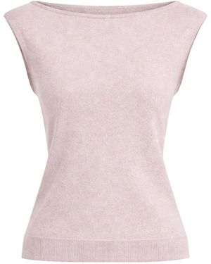 Fiora Muse Cap Sleeve Cashmere Vest - Pink
