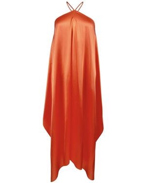 Sasha La Mer Alexandra Silk Dress, Flame - Red