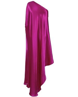 Sasha La Mer Beatrice Silk Dress, Colour Fuchsia - Purple