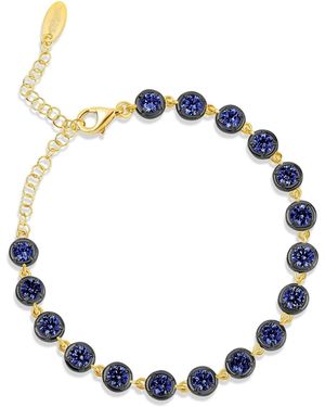 SHYMI Round Victorian Style Tennis Bracelet - Blue