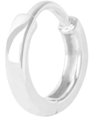 Zohreh Huggie Hoop Earring Sterling - White