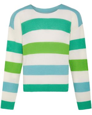 INGMARSON Striped Dropped Shoulder Top - Green