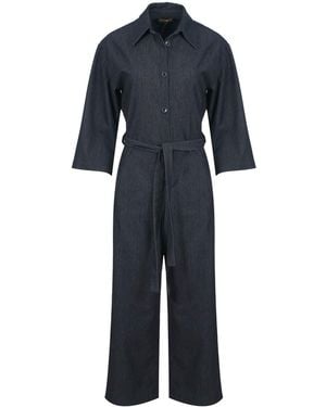 Conquista Dark Denim Jumpsuit - Blue