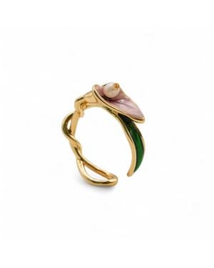 Miss Cecilia Calla Lily Ring - Metallic
