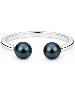 Pearl Code Midnight Sweetness Open Pearl Ring - Blue