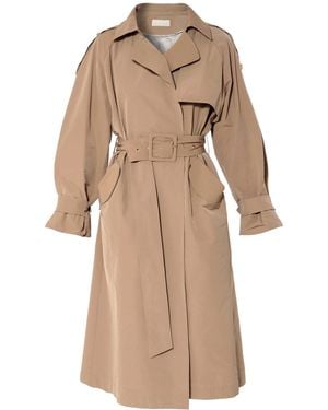 AGGI by HALEWSKI Sara Nougat Trench Coat - Natural