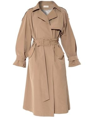 AGGI by HALEWSKI Sara Nougat Trench Coat - Natural