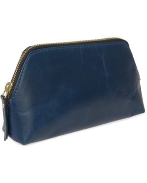 VIDA VIDA Solar Leather Make-Up Bag - Blue
