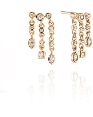 Aaria London Paros Illusion Earrings - White